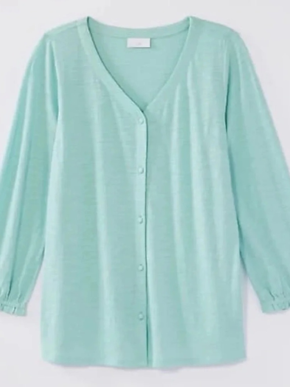 J. Jill Ruffled-Cuff Button-Front Top (2X)